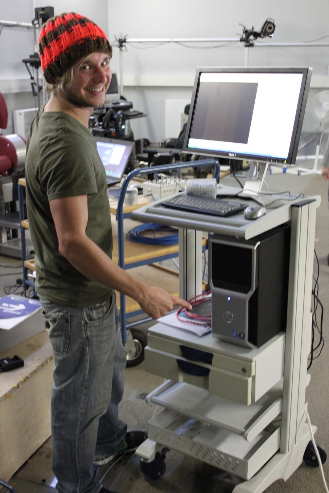 Marc 2011 an der ersten Messmaschine